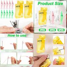 12pcs Needle Threader Simple Fish Mouth Sewing Needle Threader Automatic Sewing Needle Threader Kit Loop Needle Threader For Sewing Machine Needle Point Threading Tool For Hand Sewing - as pic - View 1
