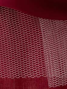 Baby Girls Sequin Mesh Backless Bow Cute 1st Birthday Trailing Dress, Suitable For Party, Flower Girl, Wedding, Does Not Include Headband - Burgundy - View 10