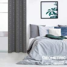 2 Pcs Blackout Curtains For Bedroom & Living Room - Diamond Foil Print, Grommet Top, Thermal Insulated & Room Darkening (Blocks Sun, Saves Energy) - 淺灰色 - 查看 3
