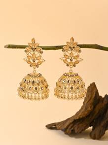 1 Pair Elegant Rhinestone Bohemian Style Earrings, Suitable For Women's Daily And Party Wear