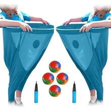 Granny Pants Yard Game, Granny Pants Outdoor Game With Bouncy Balls, Giant Outdoor Recreational Tossing Games, Fun Family Reunion & Adult Yard Games For Groups - Blue-2PC - View 3