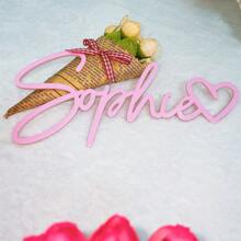 1pc Customized Acrylic Name Plate, Personalized Name, Customized Plaque, Unique Restaurant Wall Decor, Plate Decoration, Suitable For Bedroom, Cake Decor, Children's Day, Christmas, Halloween, Back To School, Birthday, Party Gifts, Customized Gifts