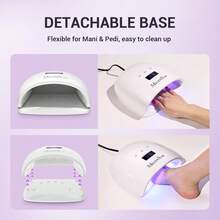 Melodysusie UV Nail Lamp, P-Plus30I UV Light For Gel Nails True 54W Professional Led Nail Dryer With 3 Timer, Smart Sensor, LCD Display, Detachable Tray Fast Curing Nail Art Tools Manicure Accessories 4th Of July Women,Christmas Gifts - trắng - Xem 6