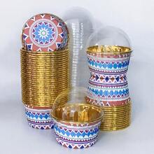 Cakegiugiu Set , 25/50/100 Bohemian Style Cupcakes With Lids, Disposable Muffin Cups With Lids, Heat Resistant Baking Cups,Glossy Cupcake Liners, Muffin Molds, Baking Tools, Curled Edge Cake Cups,Cake Holder, Perfect For Wedding And Birthday Parties - Multicolor - View 30