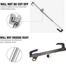 Antirrobo en aerosol, antirrobo para volante, embrague, acelerador y pedal (negro), dispositivo antirrobo para volante, dispositivo antirrobo para coche, cerradura para coche, dispositivo antirrobo para coche, prevención de robo, productos de coche, productos antirrobo - Negro - Ver 9