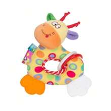 Giraffe Plush Doll & O-Shaped Teether Combo, Adorable Baby Teething Doll, Newborn Stuffed Animal Doll For 0-12 Months Baby, Baby Dolls 12 Months, Dolls Baby, Dolls For Babies