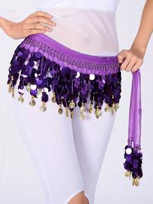 肚皮舞亮片腰链硬币腰巾舞蹈表演服装臀巾