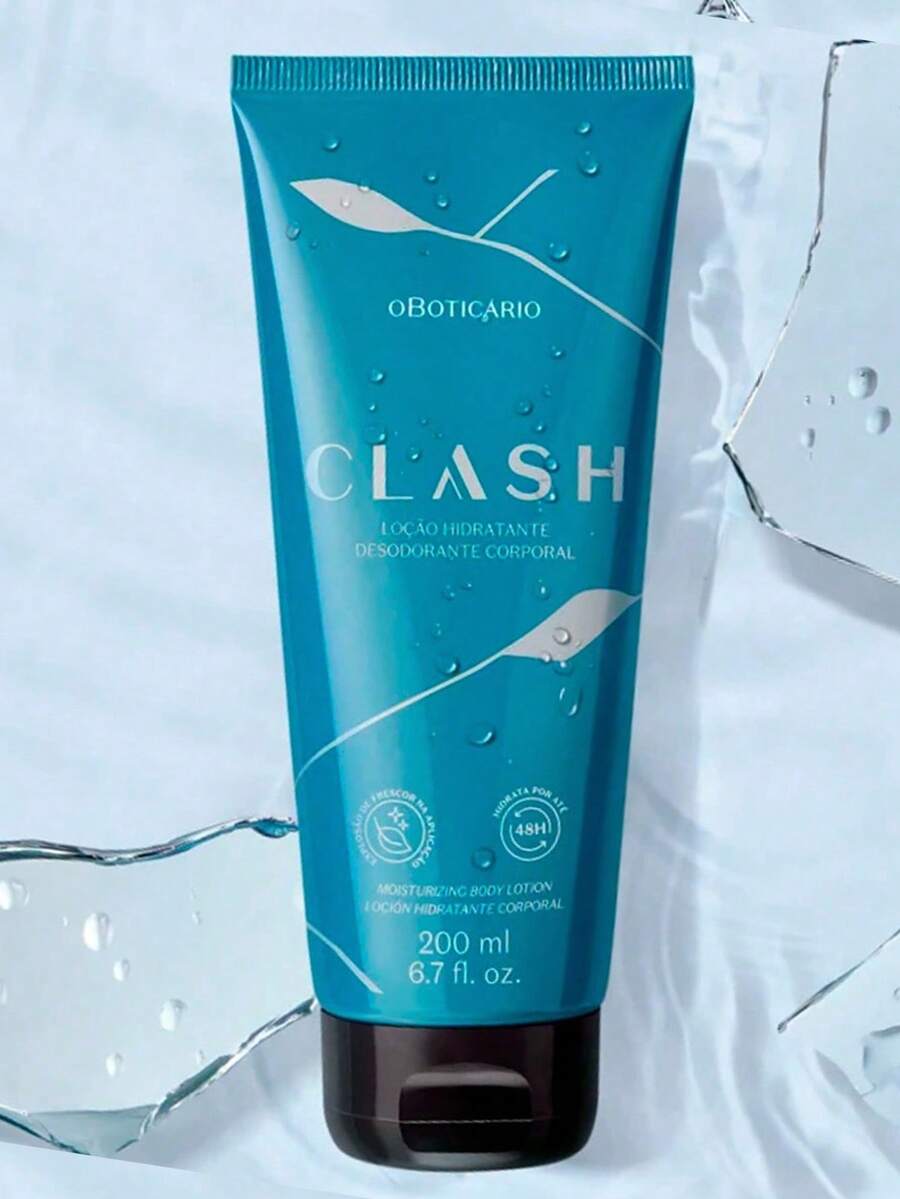O Boticário Loção Desodorante Hidratante Corporal Clash 200ml - Azul - Visão 1