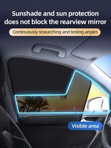 1/2/4PCS Premium Car Sunshade: 100% UV Blocking For A Cool Interior - Black - View 3
