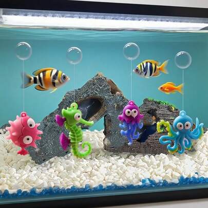 1pc Resin Ocean Creature Shaped Floating Aquarium Decor, Floating Fish Tank Landscaping Decoration, Aquarium Accessories