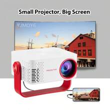 YJMOYE YJMOYE Mini Projektor Tragbar 4K Kinder Filmprojektor 360° Rotation Projektion Kinder Beamer Kabellos Spiegeln Bildschirm Kompatibel mit Android/Apple Handy