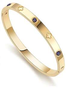 1 件时尚奢华不锈钢锆石女士手链，适合派对、聚会和日常佩戴