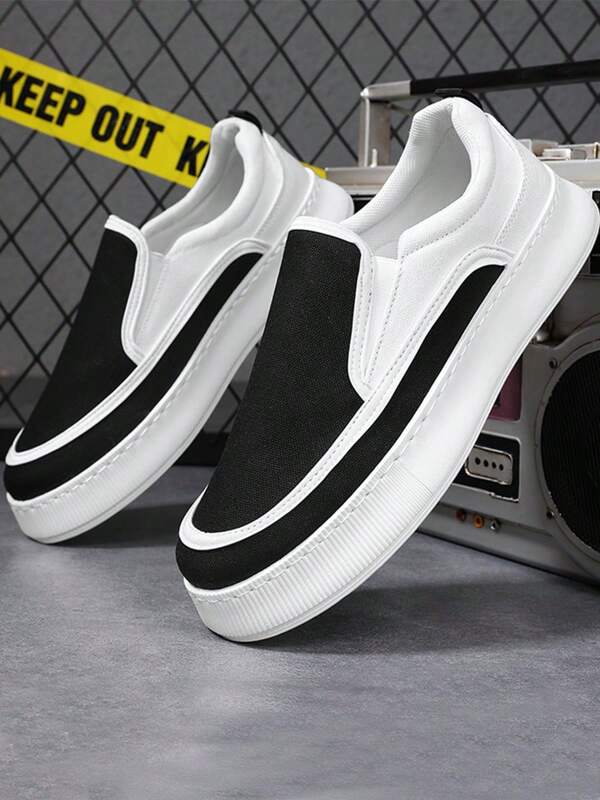 Men's Slip-On Loafers, Casual Canvas Shoes For All Seasons