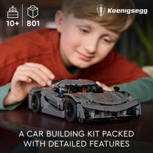 LEGO Technic Koenigsegg Jesko Absolut Gris Hypercar, Juego de construcción de coche deportivo para niños y niñas, Coche de carreras de vehículo para niños, Kit de modelo construible, Juguete de coche deportivo, Regalo para entusiastas del motor, 42173 - 42173 - Ver 3