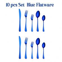 WAYDEKO Stainless Steel Flatware Set Knives Forks Spoons Set, Lasered Vintage Paisley /Seashell/Snowflakes Pattern Design, Mirror Polish And Dishwasher Friendly Black,Blue,Colorful Silverware Set, Cutlery Set,Stainless Steel Halloween Black Flatware Set Knives Forks Spoons Set