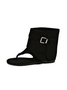 Botas de Tornozelo Abertas Pretas e Cáqui para Mulheres - Botas de Motocicleta com Zíper da Moda, Parte Superior de Couro Sintético e Sola de Borracha, Salto Baixo Confortável, Adequado para Uso o Dia Todo