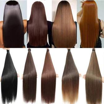 3 件骨质渐变直发合成钩编辫子假发散装 28 英寸预拉伸辫子假发钩编盒辫子假发 613 棕金色