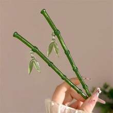 1pc New Chinese Style Geometric Floral Hair Clip, Vintage Elegant Girl Hair Accessory, Minimalist Modern High-End Hair Stick Ornament, Bun Extension, Hair Bun Maker, Bun Hair Piece, Hair Styling Pins, Pins For Hair, Bobby Pins, Flower, Vacation Outfits Woman, Hair Accessories