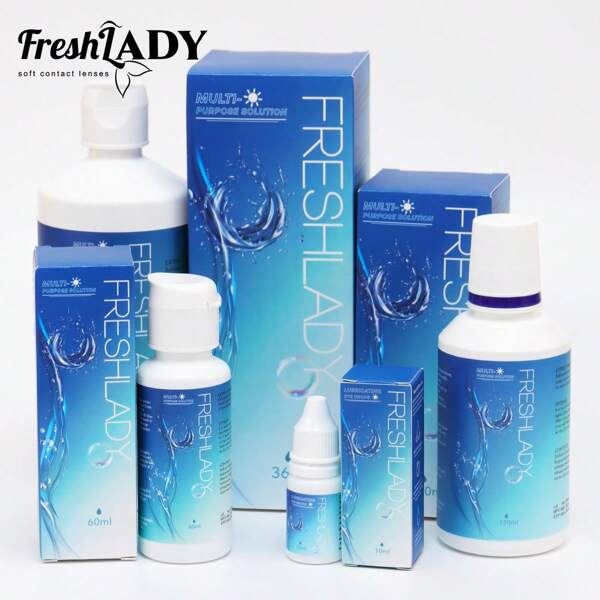 FRESH LADY Solución multiusos para lentes de contacto Freshlady de 120ml - Limpieza suave, humedad duradera y sensación fresca