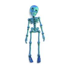 Multi-Colors Halloween Skeleton Decorations - 10 In 3D Printed Full Body Poseable Mini Skeletons With Movable Joints For Halloween Party, Indoor & Outdoor Decor - Multicolor - View 9