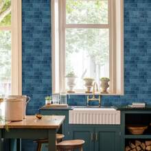 3D Mosaic Self-Adhesive Wall Sticker, Crystal Drip Decorative Stickers, Waterproof, Mildew Resistant, Easy To Clean, Heat Insulation, Suitable For Kitchen, Bathroom, Living Room, Dining Room, Etc., Ready To Tear And Stick, 12X8.7 Inches - Royal Blue - View 6