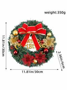 1 pieza Decoración de corona de Navidad, corona floral pequeña de 25cm/30cm para centro comercial, hotel, escaparate, entrada, decoración del hogar, decoraciones navideñas, decoración de habitación, decoraciones navideñas de invierno, regalos de Navidad, decoración navideña - Multicolor - Ver 20