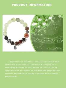 VE 1pc High Quality S925 Silver Natural Amethyst Crystal Bracelet With Agate, Super Seven, Citrine, Attract Wealth & Career, Soothe Emotions, Protect Love, Suitable For Self, Bestie, Girlfriend, Friend, Mom. Jewelry Color Random