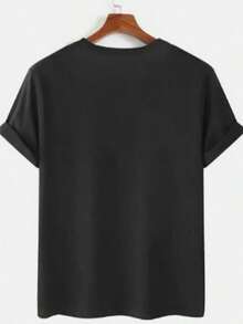 Men's Basic Cotton Compass Mountain Path T-Shirt - màu đen - Xem 4