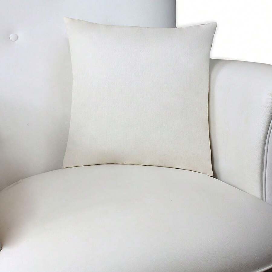 Printed Decorative Pillow With Full Zipper, Super Washable - 白色 - 查看 1