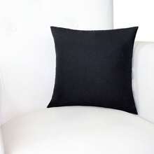 Printed Decorative Pillow With Full Zipper, Super Washable - 黑色 - 查看 1