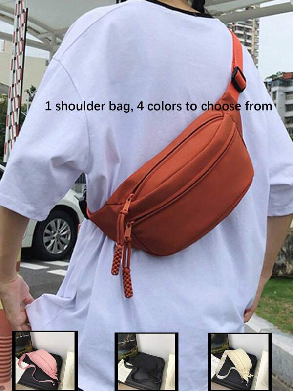 1 pieza Bolso de pecho/riñonera casual de nailon unisex, nueva moda bolso de cintura deportivo para actividades al aire libre, bolso cruzado versátil
