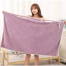 1 pieza Falda toalla de baño contemporánea - Super absorbente, de secado rápido, de felpa de coral, de poliéster, solo lavado a mano, tela de punto con tema fantástico para familia, exterior, spa, sauna - Toallas de ducha de regalo de Navidad para salón de belleza, hotel, deportes, artículos esenciales para el hogar, toalla, cuidado de la piel