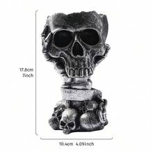 1 szt. Nowoczesna, kreatywna doniczka w kształcie czaszki, doniczka z żywicy w stylu vintage, europejska, dekoracyjna do ogrodu, odpowiednia do ogrodu i innych spersonalizowanych dekoracji