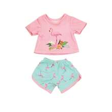 Set de 2 piezas (camisa y pantalones cortos) apto para muñecas bebé Reborn de 16 a 18 pulgadas, accesorio (la muñeca no está incluida)