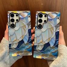 Creative Glass Turtle Printed Phone Case - Durable, Double Protection Design For Samsung Galaxy Series Phones Including S25, S24, S23, S22, S21, S20 FE, A15 And A16 Series A For IPhone 16 15 14 13 12 11 Pro Max