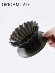 1Suit Origami pliabil rășină cafea Dripper filtru ceașcă picurare + suport 2 buc - spălare manuală doar, reutilizabil plastic Dripper pentru turnare, presă franceză și espresso - ideal pentru casă, cafenele și restaurante, accesorii pentru cafenea bar