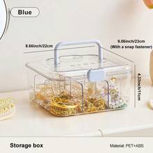 1pc Elegant Jewelry Box, Spacious Multi-Layer Organizer With Lid, Stylish Transparent Storage Solution For Watches, Necklaces, Rings, Earrings, And Bracelets, Perfect For Home Use And Gift Giving, Ideal For Special Occasions And Holiday Celebrations, Keep Your Accessories Neat And Tidy With This Chic And Functional Design