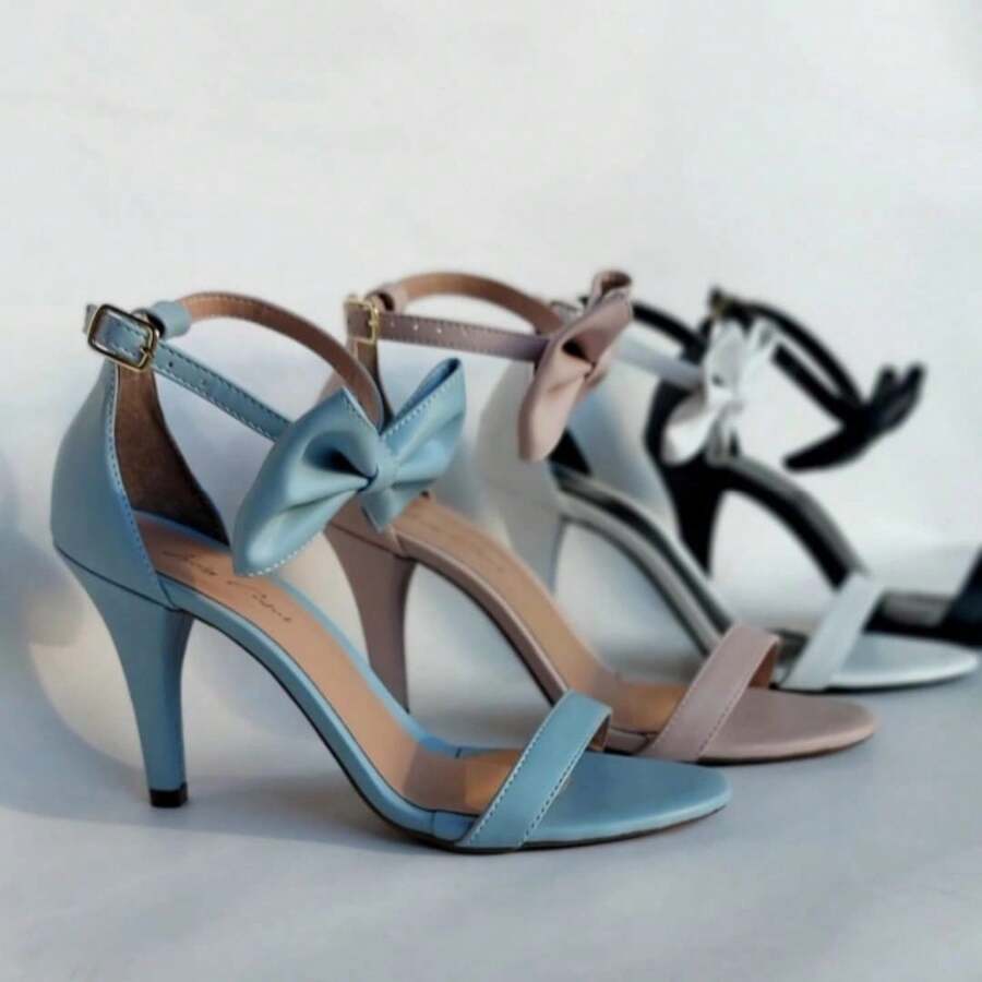 Women's Thin Heel Sandals Summer Fashion - Sương mù xanh - Xem 1
