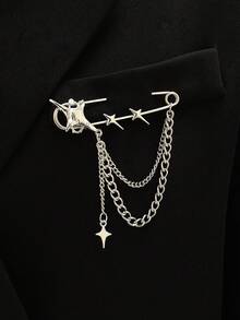 1pc Men's Colorful Drip Oil Enamel Dragon Brooch Pin, Fashion Versatile Casual Accessory