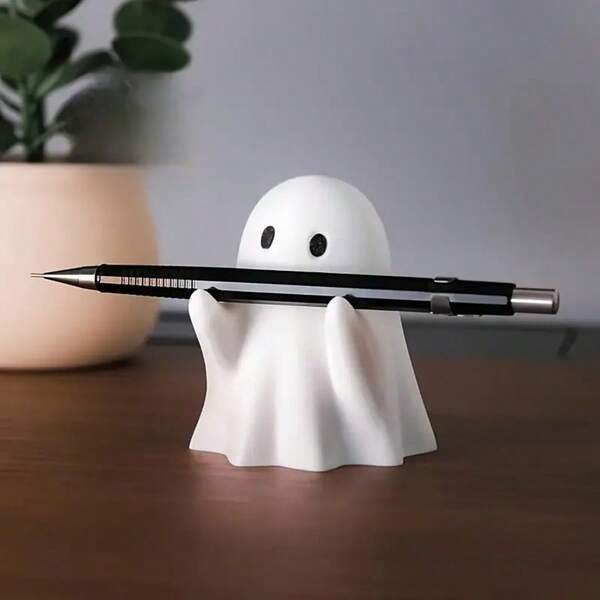 Leuke pennenhouder - Bureau-organizerbox in de vorm van een glimlachende boom van hars, cartoon Halloween-decoratie, geen elektriciteit nodig, multifunctionele pennenhouder en werkplekaccessoire, anime-thema, glad oppervlak