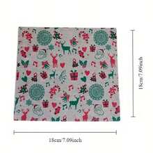 100 Peças Papel Impermeável para Embrulho de Alimentos com Estampa de Cervo de Natal, Papel de Forro Multiuso para Cestas de Alimentos, Adequado para Todas as Ocasiões como Hambúrgueres, Batatas Fritas e Sanduíches, Perfeito como Presente de Natal para Amigos e Família - Multicolorido - Visão 4