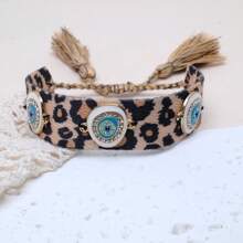 1 buc brățară norocoasă țesută manual cu ochi de demon, potrivită pentru familie, prieteni, cadouri de sărbători și purtare zilnică