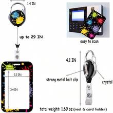 Black Iniranal Quote Work Retractable Badge Reel With ID Holder School Teachers ID Badge Holder C Reel Cl For  ID Badges For Wen Men Girls Cool Heavy Duty Retractable Keychain