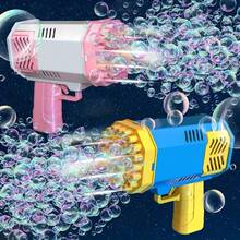 手持式 40 孔泡泡机玩具，户外游戏电动泡泡枪，亲子互动，儿童礼物（不含电池，不含泡泡液） - 粉色 - 查看 6