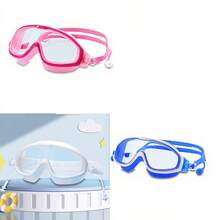 1/2/3 件超大号游泳镜，防雾防水硅胶游泳眼镜带耳塞，适合游泳训练和休闲，节日礼物，时尚设计，适合专业训练、成人、沙滩必需品、沙滩配件、泳池浮板 - 彩色 - 查看 19