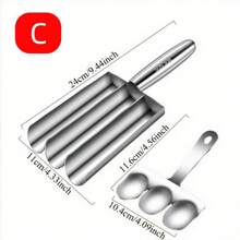 1pc Stainless Steel Meatball Maker, Durable, Easy To Clean, Non-Stick Manual Meatball Maker, Stainless Steel Salad, Sandwich And Meatball Maker Set - Multifunctional Kitchen Tool For Perfect Meatballs, Dumplings And Rice Balls, Essential For Kitchen