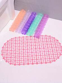 1 件透明浴室防滑垫，带吸盘的 PVC 淋浴房地垫，卫生间防水垫，防霉抗菌淋浴垫，适用于淋浴房、浴缸、卫生间、浴室防滑垫家居浴室装饰夏季返校 - 彩色 - 查看 8