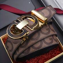 奢华男士G字母印花自动扣皮带，时尚休闲百搭，是理想的礼物之选。长度可定制，适合休闲、商务、男友、丈夫、父亲等各种场合，是送给男士的理想礼物。日常佩戴、时尚、青少年、户外、度假、运动、旅行、街头、波西米亚风、复古等各种场合，也适合秋季、万圣节等秋冬季节佩戴。适合青少年、青年、男士，休闲、户外、运动、度假、毕业、生日等各种场合，是理想的礼物之选。日常佩戴也十分合适。 - 彩色 - 查看 19