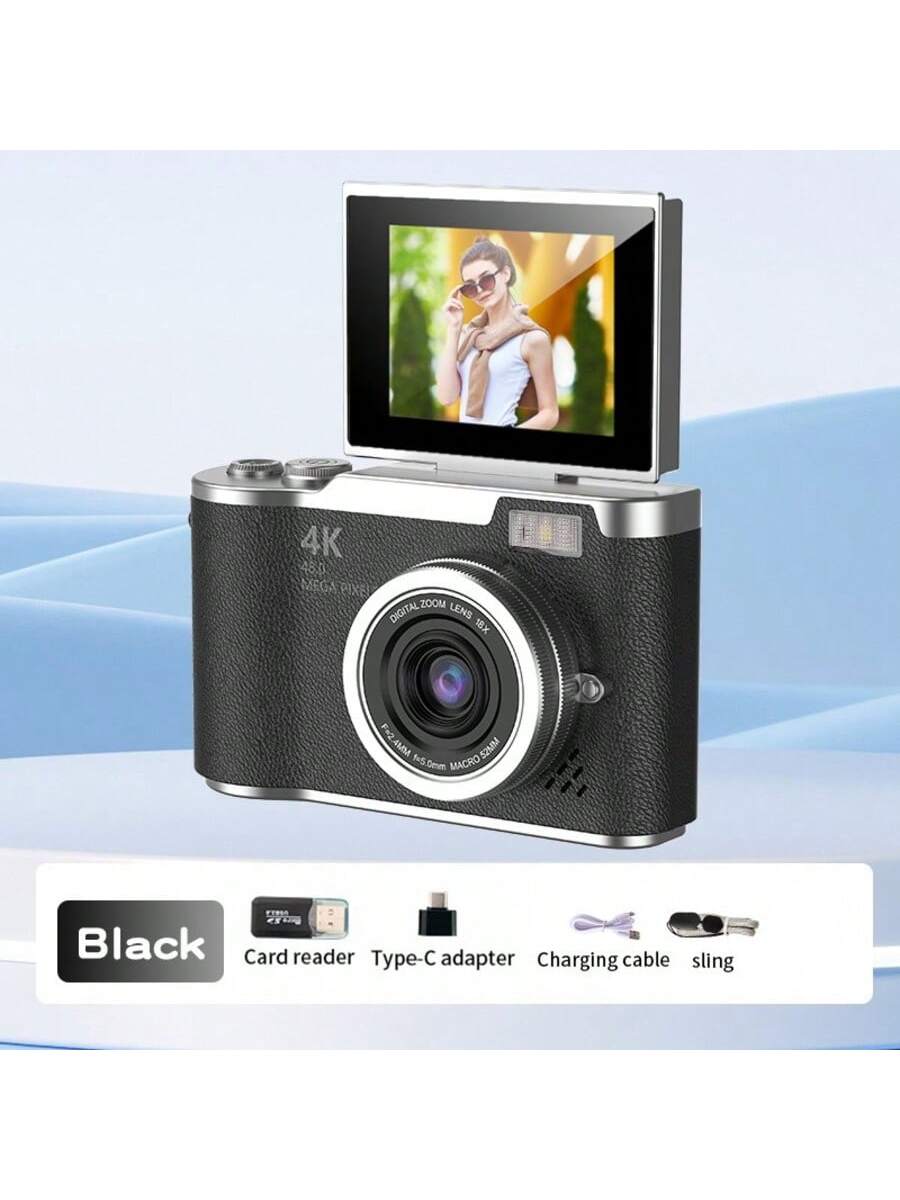 كاميرا رقمية بتكبير بصري 18X، شاشة دوارة عالية الو...