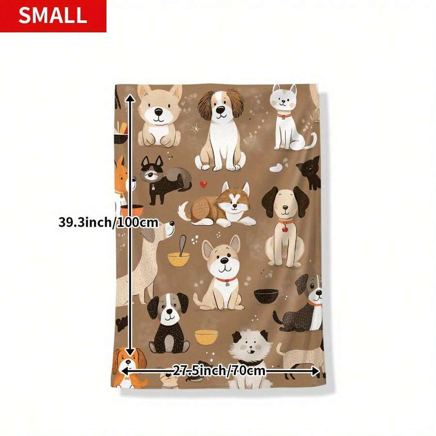 Comfortable Dog-Themed Flannel Blanket - Soft, Warm, And Versatile, Suitable For Naps, Camping, Travel, And Home Decoration - Perfect Gift For Pet Lovers - Style - View 1